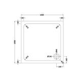 Aquarius Bathrooms Square Shower Tray Aquarius Urbano Square 45mm Stone Resin Shower Tray in White