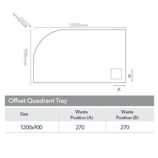 Merlyn Offset Quadrant Shower Tray Merlyn Truestone Offset Quadrant Shower Tray