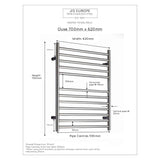 JIS Ladder Rail JIS Sussex Ouse Vertical Stainless Steel Heated Towel Rail