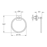 VitrA Towel Rails and Rings VitrA Root Round Towel Ring