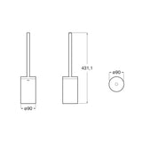 Roca Toilet Brush Roca Hotels Round Free Standing Toilet Brush and Holder