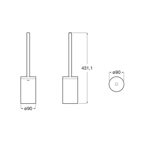 Roca Toilet Brush Roca Hotels Round Free Standing Toilet Brush and Holder