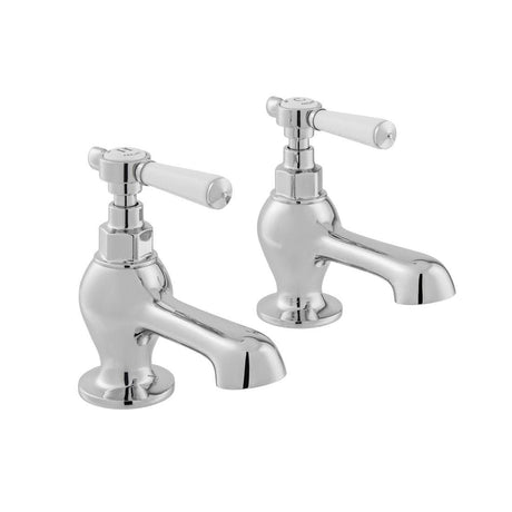 Vado Pillar Bath Tap Chrome Booth & Co. Axbridge Lever Bath Pillar Taps (Pair)