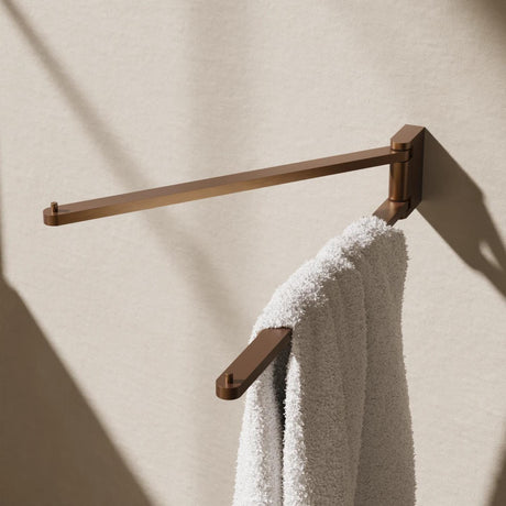 Crosswater Towel Rails and Rings Brushed Bronze Crosswater MPRO Double Swivel Towel Rail