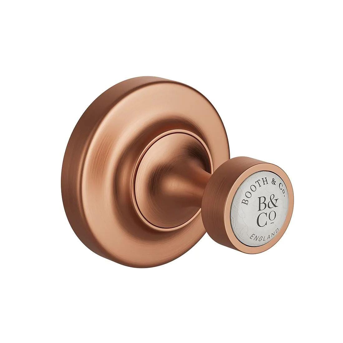 Vado Robe Hook Brushed Bronze/Crackled White Booth & Co. Axbridge Robe Hook