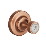 Vado Robe Hook Brushed Bronze/Crackled White Booth & Co. Axbridge Robe Hook