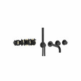Roca Concealed Shower Set Matt Black Roca T-Multi Thermostatic Concealed Shower Valve with Pencil Handset, Holder, Hose and Bath Spout