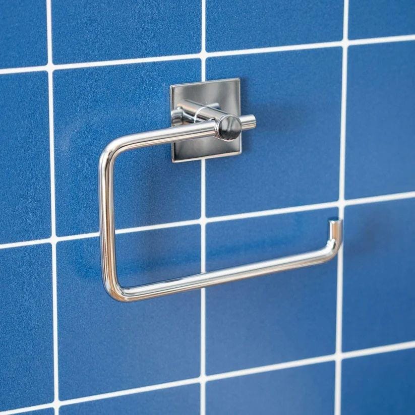 Smedbo Toilet Roll Holder Chrome Smedbo Beslagsboden Square Self-Adhesive Toilet Roll Holder