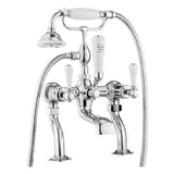 Crosswater Bath Shower Mixer Crosswater Belgravia Lever Bath Shower Mixer Tap with Shower Kit in Chrome