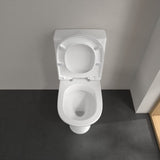 Villeroy & Boch Close Coupled Toilet Villeroy & Boch O.novo Compact Rimless Open Back Close Coupled DirectFlush Toilet with Soft Close Seat