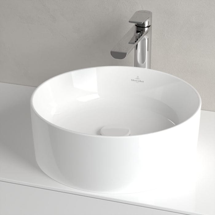 Villeroy & Boch Countertop Basin Villeroy & Boch Collaro 400mm Round Countertop Basin in White Alpin