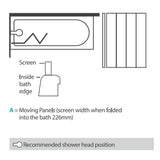 Merlyn Bath Screen Merlyn SecureSeal 4 Fold Bathscreen