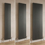 Aquarius Bathrooms Panel Radiator 1800 x 630mm / Anthracite Aquarius Flat Single Vertical Radiator
