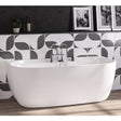 Eastbrook Back To Wall Freestanding Bath Eastbrook Grafton D-Shape Freestanding Bath - 1650 x 800mm in Gloss White