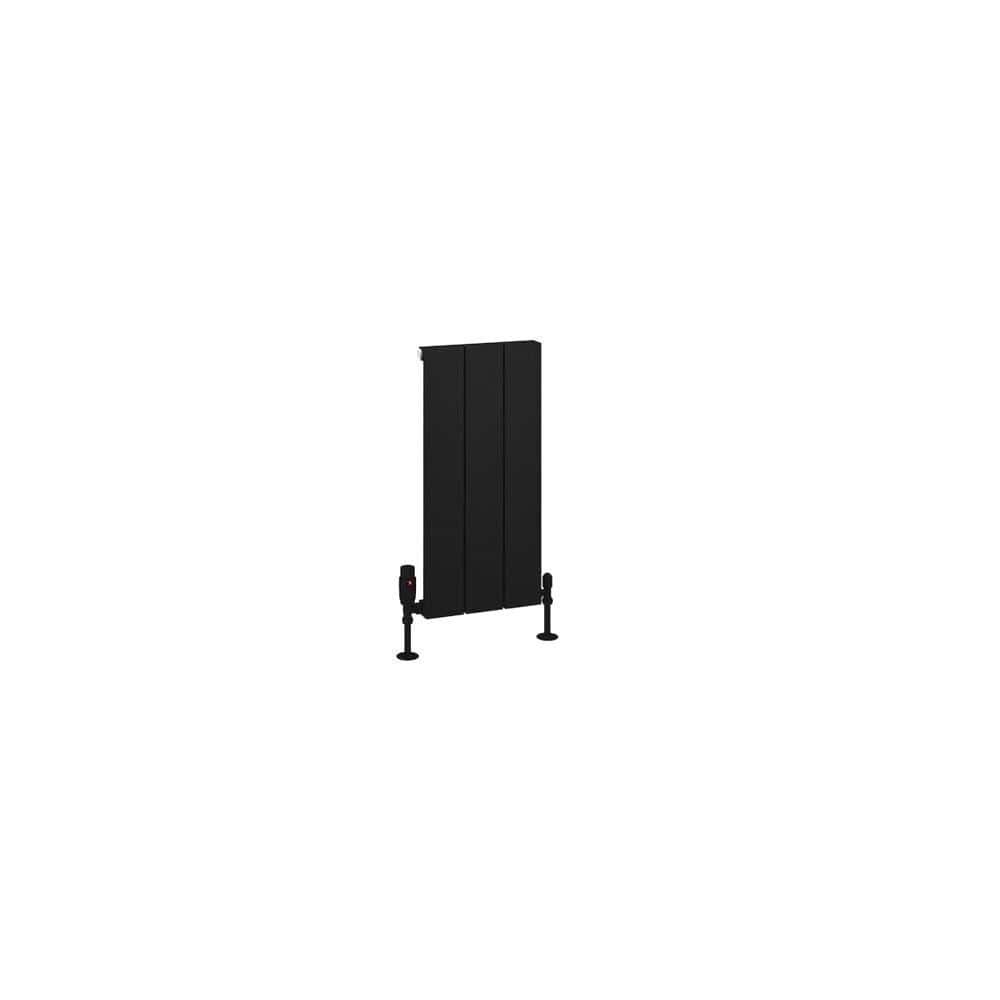 Eastbrook Charlton Vertical Aluminium Designer Radiator in Matt Black
