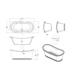 Burlington Roll Top and Slipper Freestanding Bath Burlington Admiral Oval Freestanding Bath in Gloss White