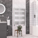 Eastbrook Wendover Curved Vertical Heated Towel Rail in Chrome