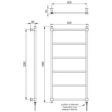 Vogue Designer Towel Radiator Vogue Venture Straight Designer Towel Radiator in Chrome