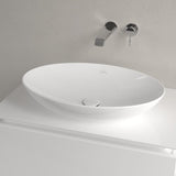 Villeroy & Boch Countertop Basin Villeroy & Boch Loop & Friends Oval Countertop Basin in White Alpin