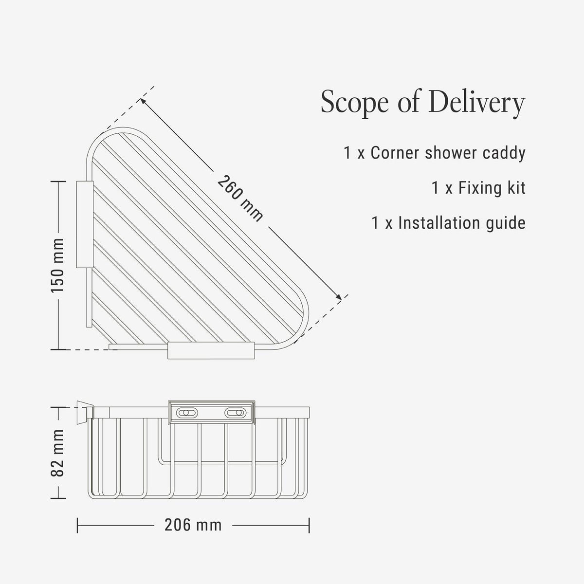 Villeroy & Boch Basket Villeroy & Boch Elements - Tender Corner Wire Shower Basket