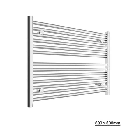 Tissino Ladder Rails 600 x 800 / Central Heating Tissino Hugo2 Designer Towel Radiator in Chrome