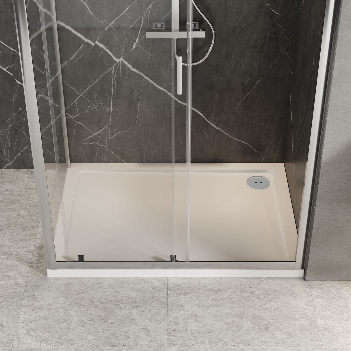 Aquarius Bathrooms Sliding Shower Door Aquarius Urbano 6mm Sliding Shower Door 1850mm