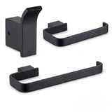 Aquarius Bathrooms Accessory Set Matt Black Aquarius FT 3 Piece Bathroom Accessory Pack