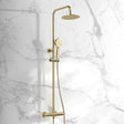 Aquarius Bathrooms Exposed Shower Set Aquarius Zanelli Exposed Shower Valve Set with Shower Head and Handset in Brushed Brass