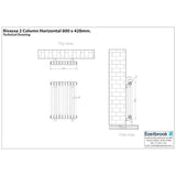 Eastbrook Rivassa Traditional 2 Column Radiator in Matt Anthracite