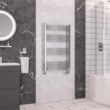 Eastbrook Wendover Curved Vertical Heated Towel Rail in Chrome
