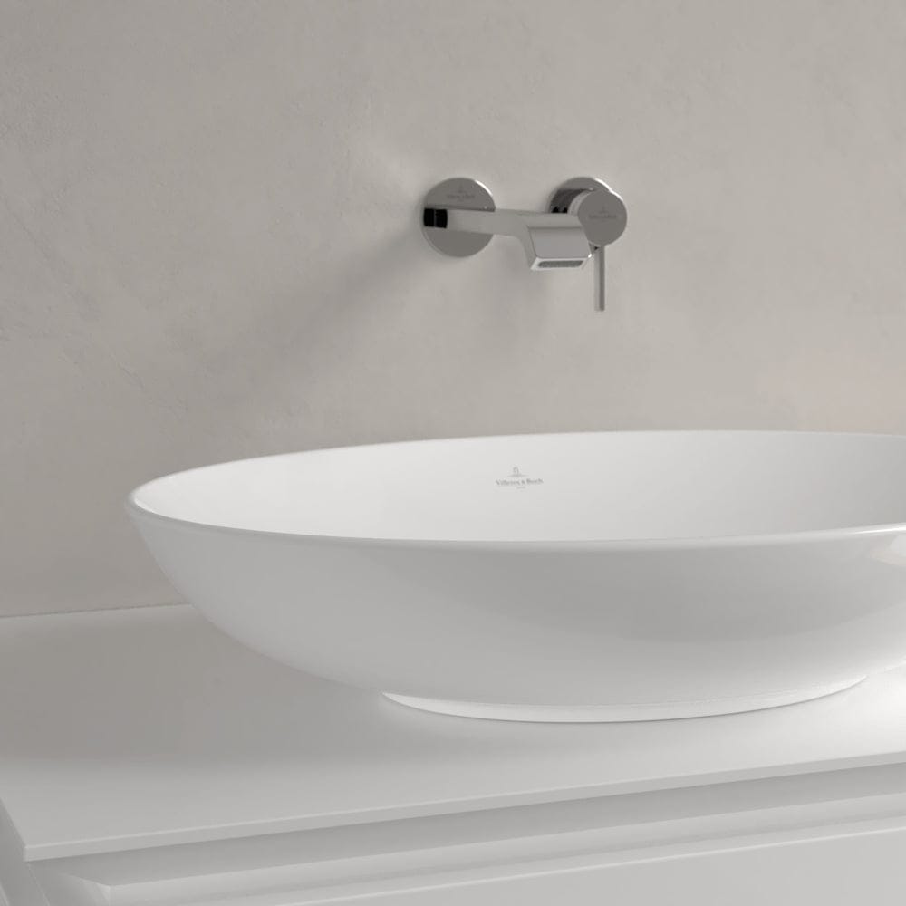 Villeroy & Boch Countertop Basin Villeroy & Boch Loop & Friends Oval Countertop Basin in White Alpin