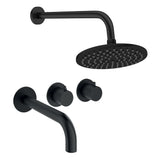 UK Bathroom Store Concealed Shower Set Crosswater Module Shower Set 3 with Fixed Overhead Shower and Bath Spout
