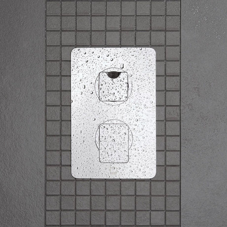 Vado Concealed Shower Valve Vado Phase 3 Outlet 2 Handle Vertical Thermostatic Shower Valve in Chrome