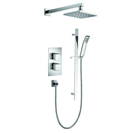 Imex Concealed Shower Set Imex Bloque 2 Handle Double Outlet Concealed Shower Set with Riser Kit