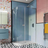 Crosswater Quadrant Shower Enclosure Crosswater Design 8 900 x 900mm Quadrant Shower Enclosure with Hinged Single Door in Silver