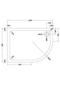 Aquarius Bathrooms Quadrant Shower Tray 1200x900mm / Right Handed Aquarius Urbano 45mm Offset Quadrant Stone Resin Anti Slip Shower Tray