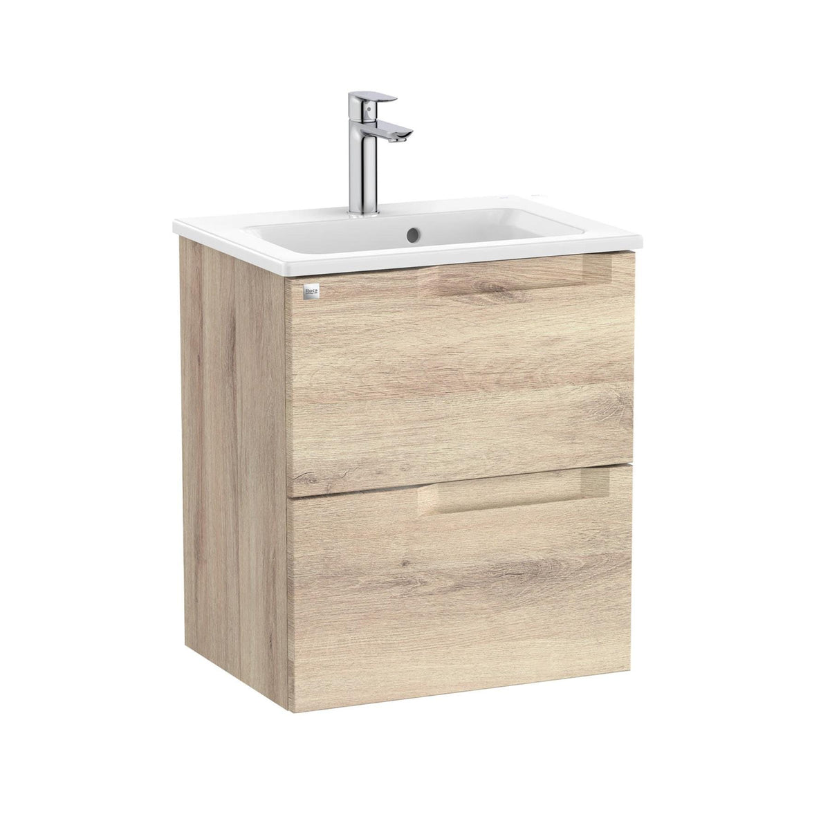Roca Aleyda Compact 500mm Wall Mounted Two Drawer Vanity Unit with Basin