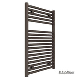 Tissino Ladder Rails 812 x 500 / Central Heating Tissino Hugo2 Designer Towel Radiator in Arabica