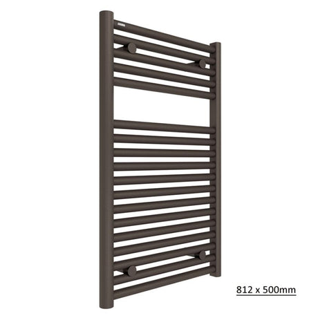 Tissino Ladder Rails 812 x 500 / Central Heating Tissino Hugo2 Designer Towel Radiator in Arabica