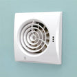 HiB Wall Mounted Fan White / Timer & Humidity Sensor HiB Hush Wall Mounted Bathroom Fan