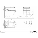 TOTO Smart Toilet TOTO SX Wall Hung Rimless Washlet® Smart Toilet Complete Auto Flush Pack
