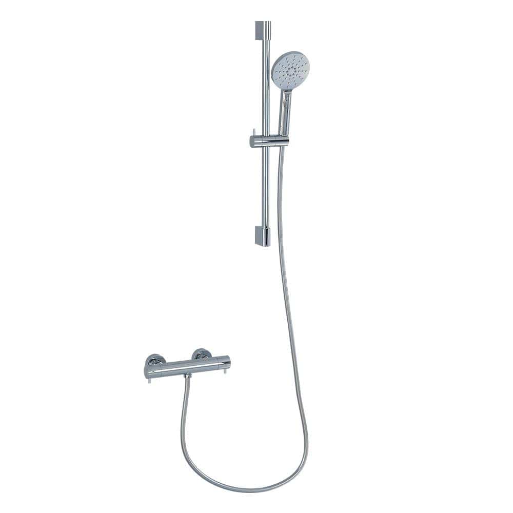 Imex Exposed Shower Set Imex Ravine Cool Touch, Easy Fix, Thermostatic Exposed Shower Valve with Slide Rail, Hose And Multifunction Handset