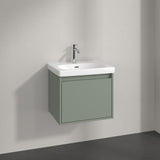 Villeroy & Boch Wall Mounted Vanity Unit Soft Green Villeroy & Boch Skyla Wall Mounted 500mm One Drawer Vanity Unit with Basin