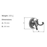 Smedbo Robe Hook Smedbo Villa Traditional Double Robe Hook