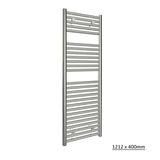 Tissino Ladder Rails 1212 x 400 / Central Heating Tissino Hugo2 Designer Towel Radiator in Chrome
