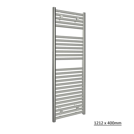 Tissino Ladder Rails 1212 x 400 / Central Heating Tissino Hugo2 Designer Towel Radiator in Chrome