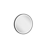 Crosswater Illuminated Mirror 500mm / Matt Black Crosswater Infinity Round Framed LED Illuminated Mirror