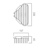 Vado Basket Vado Medium Triangular Corner Basket in Chrome