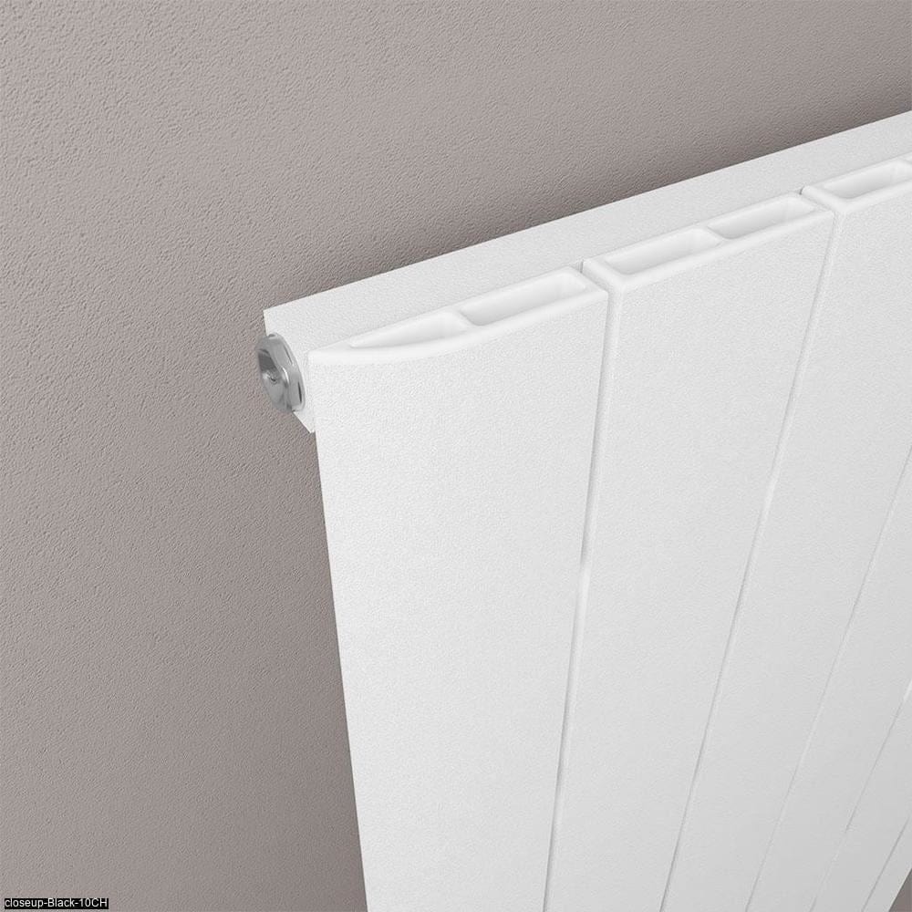 Eastbrook Peretti Straight Vertical Aluminium Radiator in Matt White