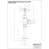 Eastbrook Radiator Valve Eastbrook Traditional Angled Radiator Valves Pair in Chrome